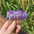 Peigne coiffure femmes cristal naturel quartz branches pierre filaire 20 dents