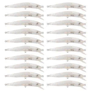 20pcs Fishing Lure DIY Blank Body Unpainted Crankbait Floating DIY Hard Bait Kit - Picture 1 of 10