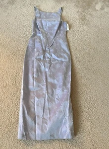 NWT Y2K A-List by Wrapper Satin Long Lavender Dress Size 7 - Picture 1 of 6