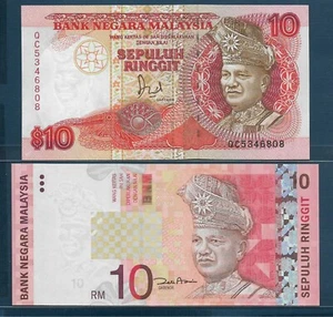 Malaysia 10 Ringgit 2 Pcs Lot, 1989 2004, P 29 46, UNC - Picture 1 of 2