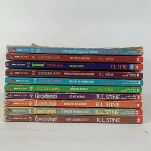 RL Stine Goosebumps PB Books Lot of 10 Numbered 1 4 12 13 16 18 21 25 35 52 - Imagen 1 de 6