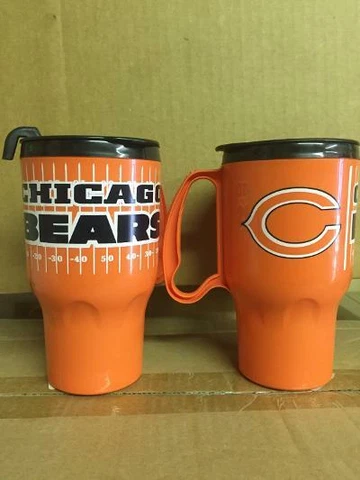 CHICAGO BEARS 16oz. PLASTIC ROADSTER TRAVEL MUG NEW & OFFICIALLY LICENSED Cover