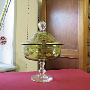 1 drageoir confiturier en cristal de baccarat de couleur décor or - Bild 1 von 16