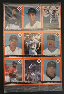 Factory Sealed 1994 Baltimore Orioles Team Issued 9 Card Uncut Sheet SGA - Picture 1 of 2