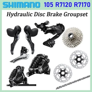 Shimano 105 R7120 2x12 Speed Mechanical Groupset Hydraulic Brake W/ RT70 Rotor - Picture 1 of 11