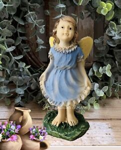 Dollhouse Fairy Garden Accessory Hobbit Dancing Fairy Girl Light Blue Ballerina