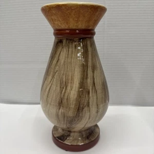Jarrón de cerámica RALE de colección hecho en ITALIA marrón óxido 10" otoño vacaciones esmaltado - Imagen 1 de 7