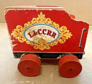 Vintage Fisher-Price Looky Chug-Chug Holzeisenbahn Kohlewagen Zugspielzeug Gratis SH - Bild 1 von 24