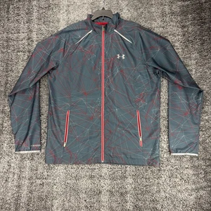 Under Armour Storm Run All Season Gear Herren XL Fitted Zip Jacke Grau Geometrisch - Bild 1 von 10