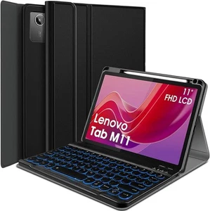 Backlit Keyboard Case for Lenovo Tab M11 2024 11 Inch TB-330FU Tablet, Black  - Picture 1 of 7
