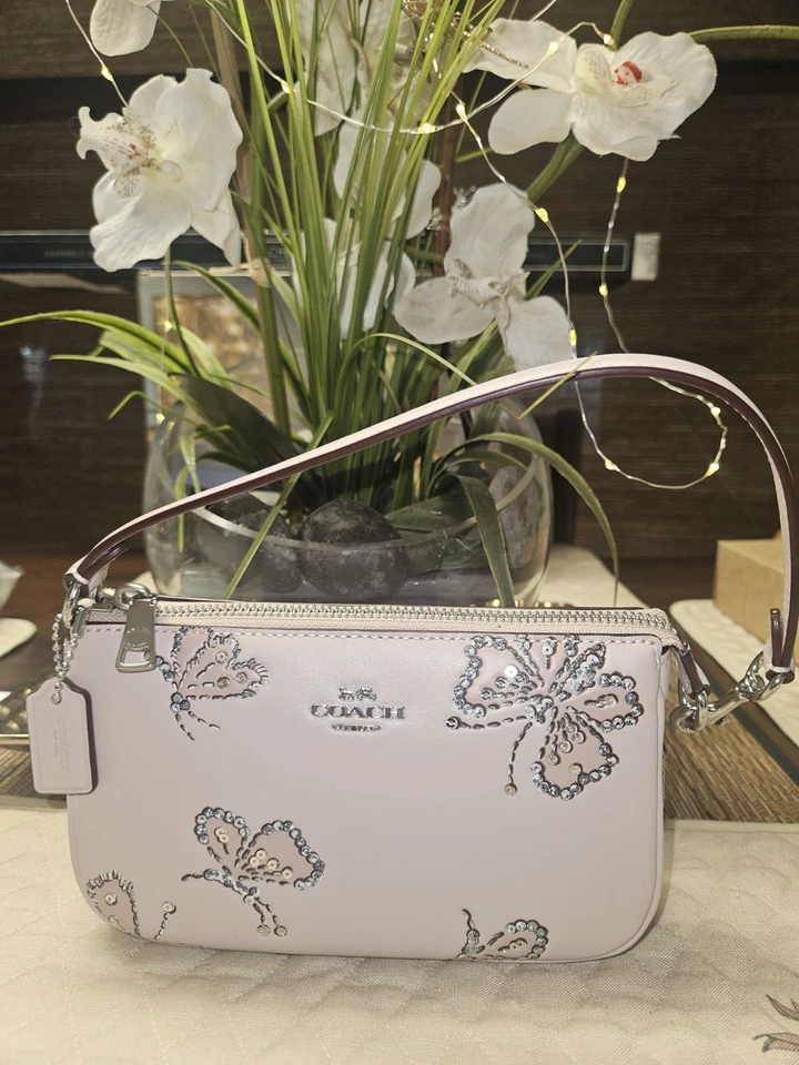 Coach Nolita 19 With Sparkly Butterfly Print In Leather/Seashell Multi CCF58