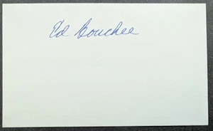 Ed Bouchee - 1956 Debut Autographed Index Card- Deceased 2013 - Picture 1 of 1