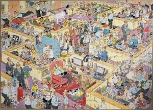 The Office By Jan Van Haasteren - 1000 piece jigsaw - Complete - Afbeelding 1 van 5