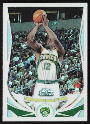 2004-05 Topps Chrome Refractors Damien Wilkins #214 Rookie Seattle SuperSonics - Image 1 of 2