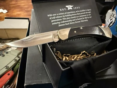 BUCK USA 111 CLASSIC STEALTH RUN #9 MAGNACUT BLADE KNIFE.  COMPLETE NIB. COA.  - Image 1 of 4