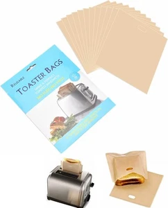 12 Pack Non Stick Toaster Sandwich Bags Reusable and Heat 12PCS, transparent - Picture 1 of 6