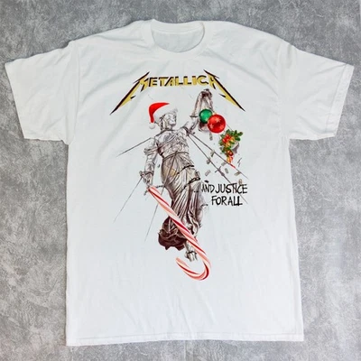 METALLICA...And Justice for All Album Navidad Blanco Unisex Camiseta Talla S-5XL Foto 1 de 4