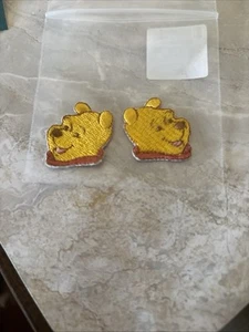 2 - 1” Vintage DISNEY WINNIE THE POOH Bear Clothing Backpack Patches 70’s - Picture 1 of 1
