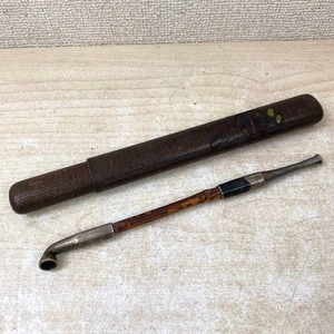 Japanische antike Kiseru Pfeife mit Pfeifenhalter Retro Sammlung - Bild 1 von 9