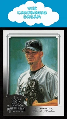 A.J. Burnett 2003 Donruss Diamond Kings #101 Florida Marlins Baseball Card - Image 1 of 2