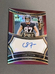Panini Select 2024 - Cade Stover firmas de novato granate 72/75 - Texans - Imagen 1 de 3
