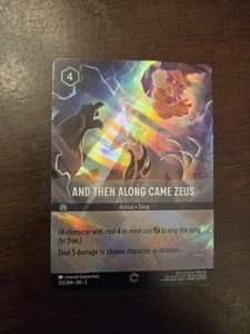 Lorcana Into The Inklands NM And Then Along Came Zeus Enchanted #222/204 - Picture 1 of 3