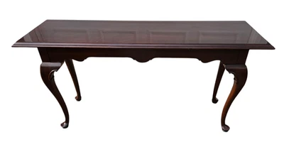 Mesa consola georgiana Ethan Allen mesa servidor sofá mesa Chippendale cereza Foto 1 de 4