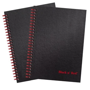 Black Red Business Notebook Pack Of 2 70 Sheets Per Notebook Optik Paper - Picture 1 of 6