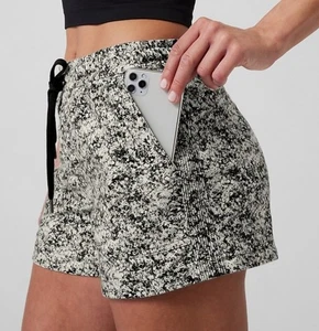 ATHLETA Farallon pantaloncino corto in ciottoli nero tasche coulisse taglia media  - Foto 1 di 9