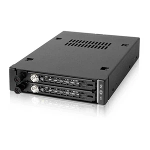 ICY DOCK ToughArmor MB492SKL-B, 2 x 2.5” SATA/SAS HDD & SSD Mobile Rack, Industr - Picture 1 of 4