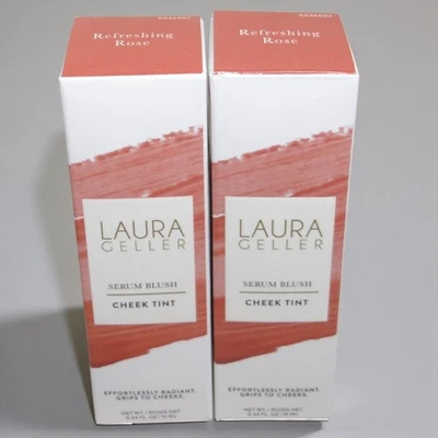 Laura Geller 2pc Lot Serum Blush Cheek Tint 0.34oz Refreshing Rose ~ New (x2) - Image 1 of 4