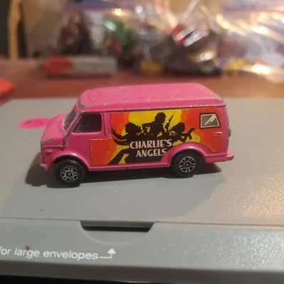 Corgi Juniors Vintage Chevrolet Van Pink Charlie's Angels Edge Chips Good Rolle - Image 1 of 3