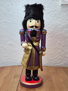 Wooden Christmas Nutcracker Wise Man With Sword Gems 14" Tall AllHollidays - Picture 1 of 9