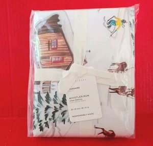 Cuscino standard Pottery Barn Whistler Run sci invernale 26"x20" ~ nuovo con etichette - Foto 1 di 4