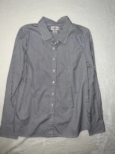 J Crew Haberdashery Shirt Mens Medium Navy Blue Long Sleeve Button Up New Preppy - Picture 1 of 4