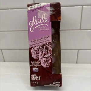 New in Box Glade PLUMBERRY VELOUR Scented Oil Candle Refills Discontinued Scent - Picture 1 of 8