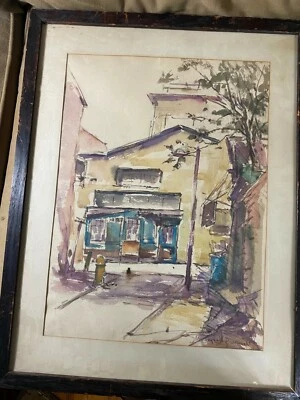 Florence J Hoopes (1894-1984) "Camac Street Philadelphia" WC Painting - Framed - Image 1 of 4