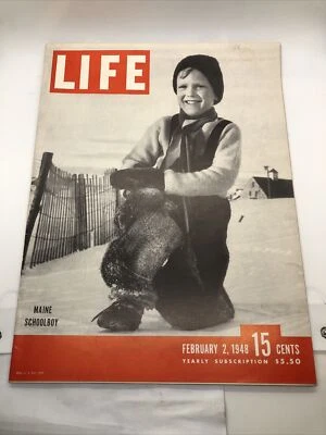 Life Magazine February 2, 1948 Maine Schoolboy Bobby Lofman - Image 1 of 4