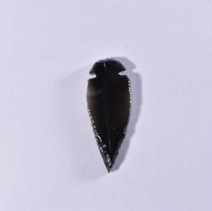 Cabeza de flecha grande negra OBSIDIANA cortada edad de piedra recreación - Imagen 1 de 3