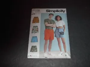 Simplicity Pattern 9795 Misses'/Men's Shorts in 2 Lengths/Four Styles XS~XXL Unc - Picture 1 of 3