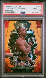 2023 Select UFC Jailton Malhadinho Rookie Orange Prizm /49 #104 PSA GEM MT 10 - Picture 1 of 2