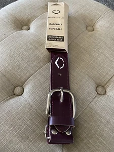 Evoshield Adult Baseball/Softball Elastic Game Belt - Maroon - Fast Shipping - Picture 1 of 4