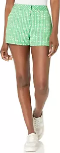 NWT- Trina Turk Corbin 2, 'Cara Cara Herringbone' Print Shorts, Vert - Size 12 - Picture 1 of 2