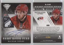 2013-14 Panini Titanium Game-Worn Gear /10 Nathan Gerbe #GA-NG Patch Auto