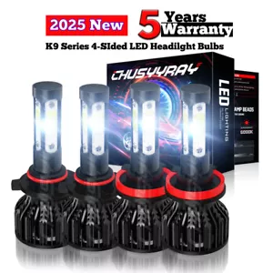 9005 H11 LED Headlight Super Bright Bulbs Kit 8000K White 330000LM High Low Beam - Picture 1 of 24