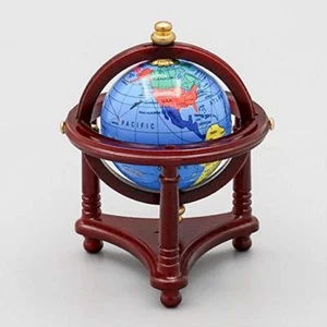 Casa de Muñecas Miniatura 1:12 Juguete Sala de Estudio Globo Rodante Rojo Soporte Decoración Accesorio - Imagen 1 de 12