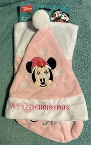 Vintage Disney MINNIE MOUSE Mein erster Weihnachtsstrumpf Nikolausmütze Foto Requisite Kmart - Bild 1 von 4