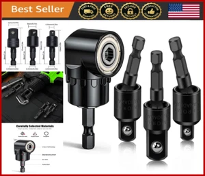 Flexible Drill Bit Extension Set, 360° Rotatable Right Angle Adapter Kit for Dri - Picture 1 of 8