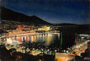 Monaco bei Nacht - Ansicht auf Dem Hafen ,Das Schwimmbad Rainier - Le Casino Und - Bild 1 von 2