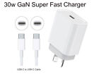 30W USB-C Super Fast Wall SAA Approval Adapter /Cable For iPhone 15 15 Pro Max